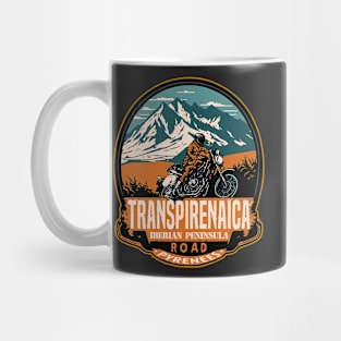 Vintage Motorcycle Transpyrenean Road Mug